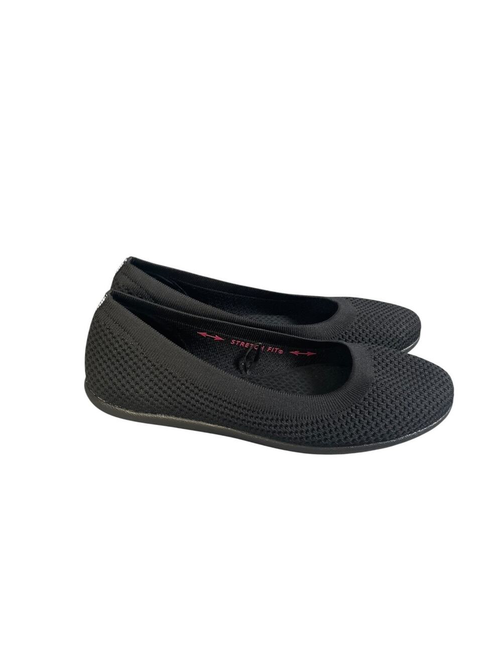 Skechers Women’s Cleo Sport Black Ballet Textured Mesh Flats Size-9.5